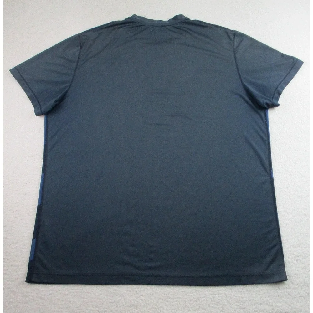 Nike CoShirt Mens XL Tennis‎ Blue Athletic Dri-Fit Short Sleeve Swoosh Training